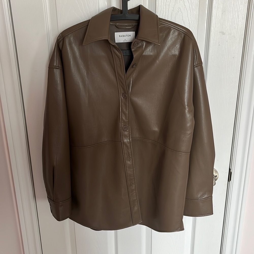 Babaton Brown Leather Jacket